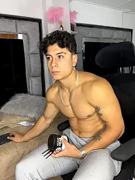 MR_MUSCLE — naked I pull my hard cock and flex